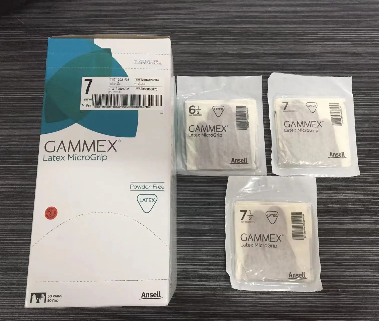 Work Gloves Protective Gloves Ansell Gammex microgrip brown latex 1pair ultra-thin outer or inner layer sensitive