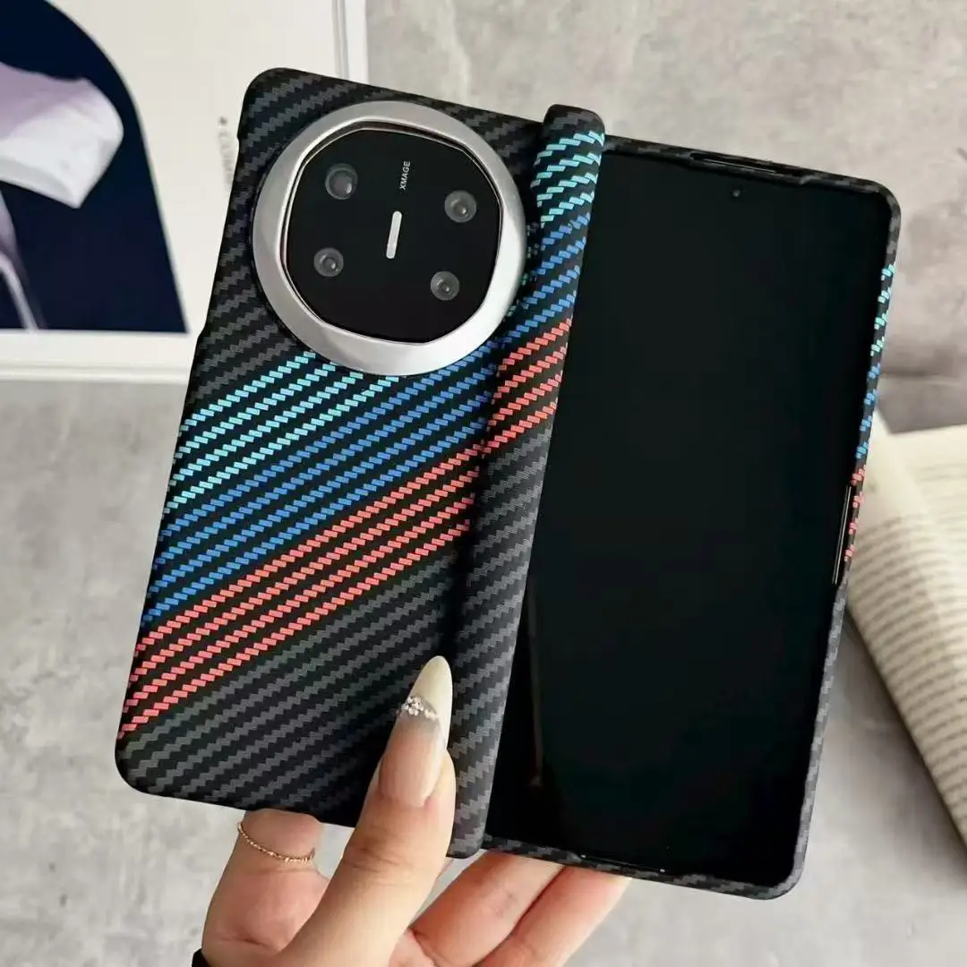 Carbon Fiber MagSafe Protective Phone Case – Fashionable Back Cover with IMD Design