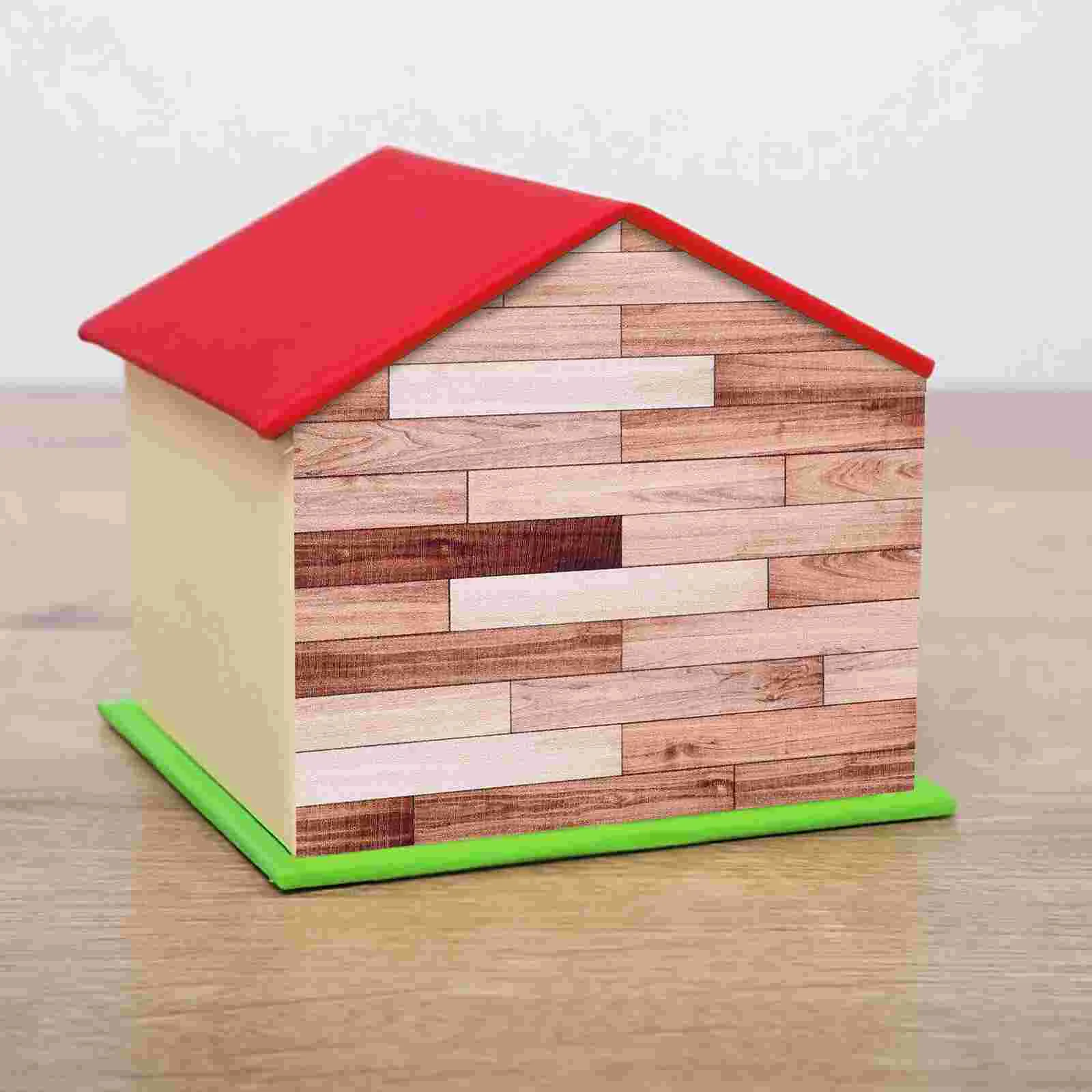

Simulated Wood Grain Wall House Accessories for Home Decorative Mini Floorboards