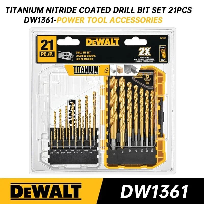Gereedschap Dewalt DEWALT Juego De Brocas Óxido Negro 13 Piezas DW1163 Boren Voor Metaal Hout Kunststof
