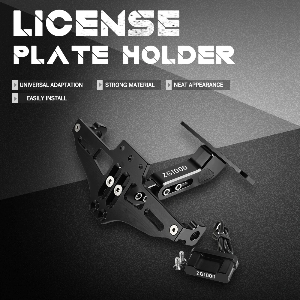 

Motorcycle License Plate Bracket Licence Plate Holder LED Turn Signals Light For Kawsaki ZG1000 ZG 1000 CONCOURS Accessories