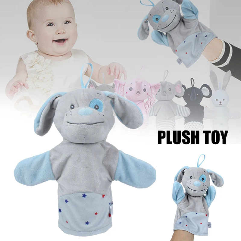 

Мультяшные животные, ручная кукла, плюшевая игрушка, животные, куклы с подвижной ручкой для детей LBV