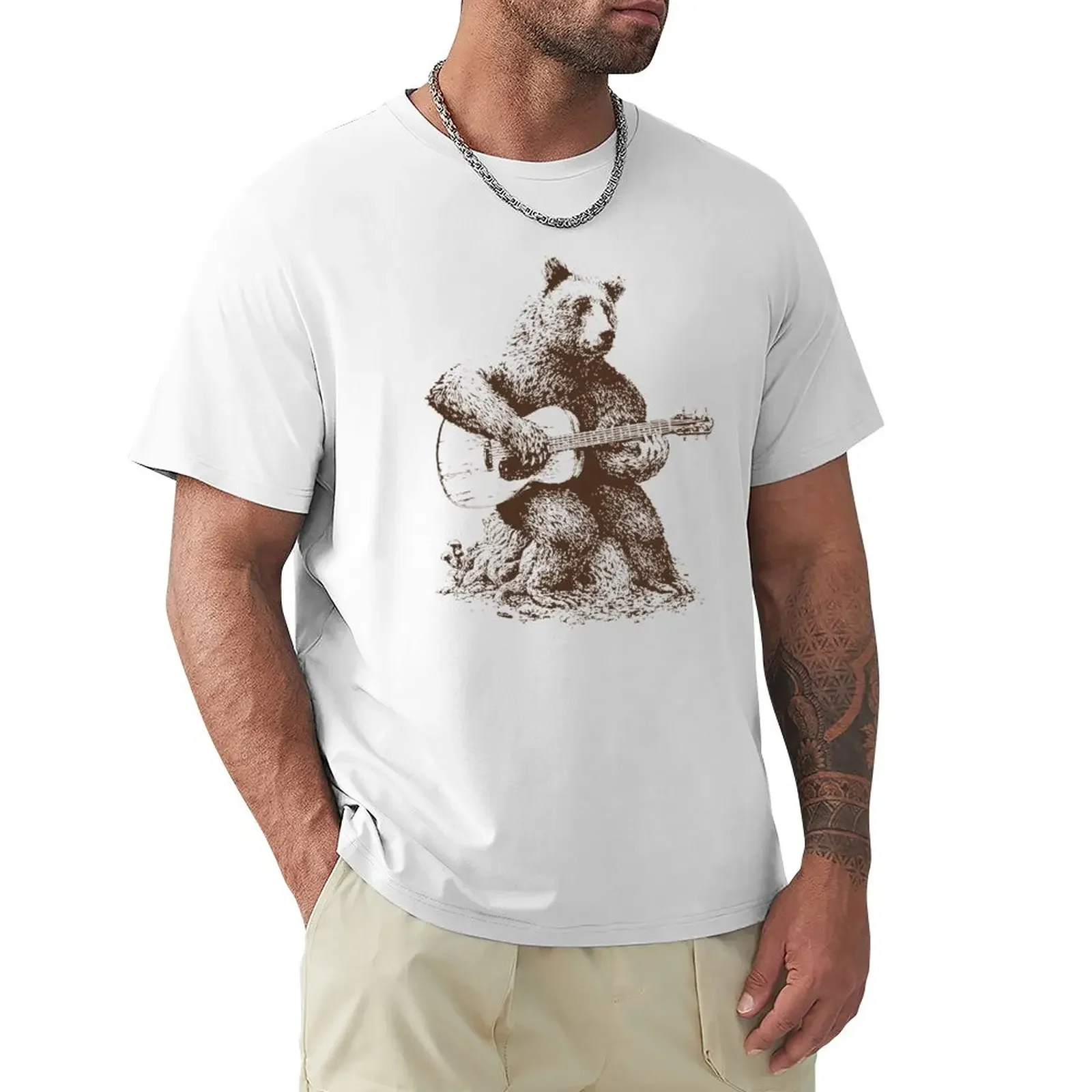 

BEAR PLAYING GUITAR T-Shirt t shirt man quick drying t-shirt funny t shirt boys t shirts designer shirt men