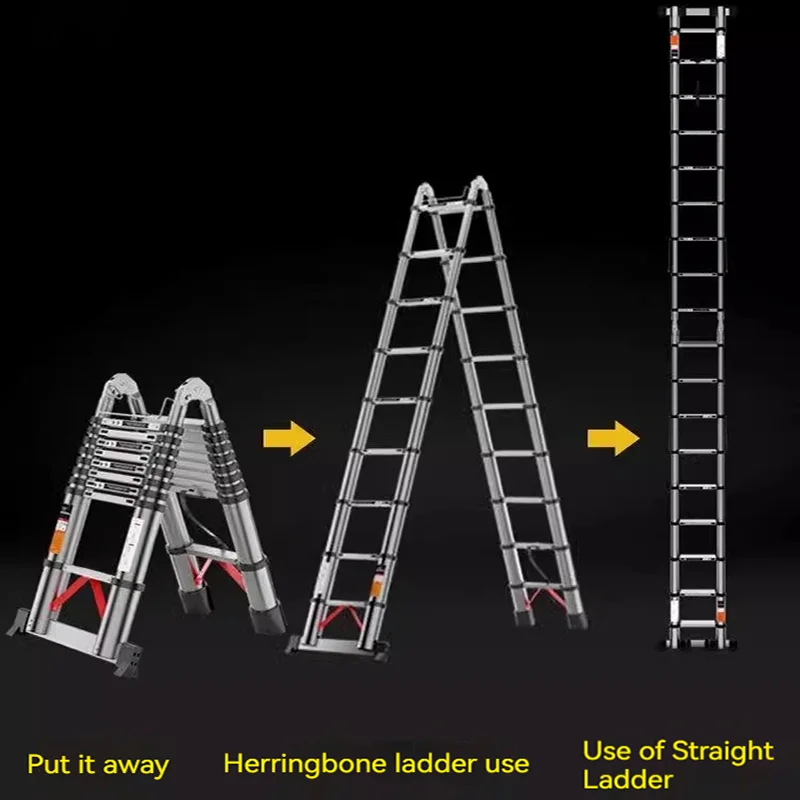 Folding Ladder Telescopic Ladder Dual-Use Climbing Herringbone