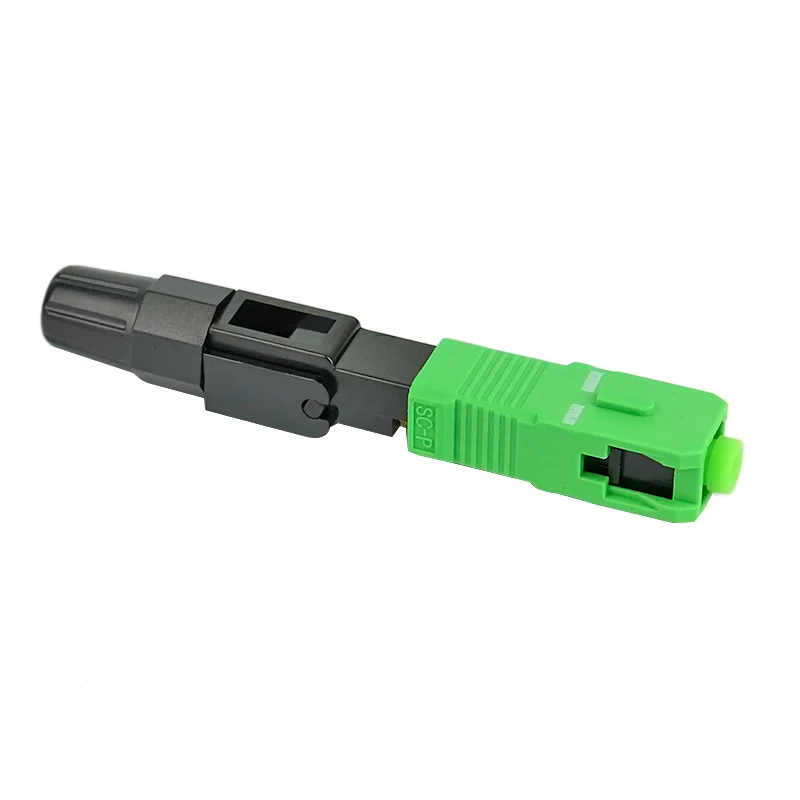 100PCS Embedded SC APC Fiber Optic Fast Connector FTTH Single Mode Fiber Optic SC Quick Connector  Adapter Field Assembly