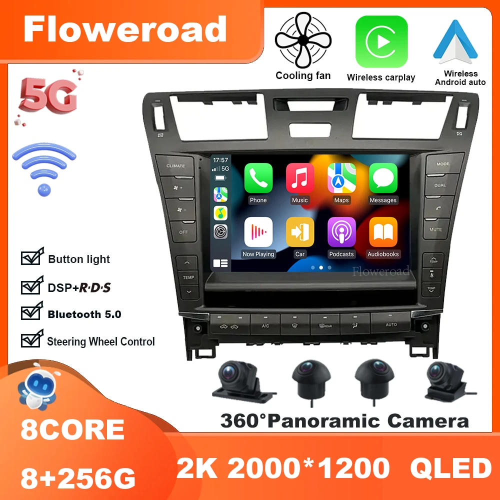 

9 Inch Android 13 For Lexus LS460 LS600H XF40 4 lV 2003-2005 Multimedia Player Navigation stereo GPS Carplay Auto 5GWiFi BT5.0