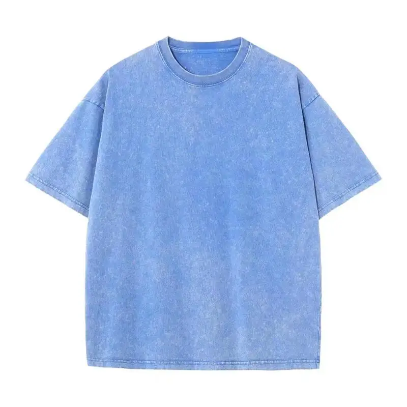 Men's Washed Vintage T-Shirts Street Hip Hop Retro Punk T Shirt Women Harajuku Casual Cotton Short Sleeve Acid Wash TShirts top