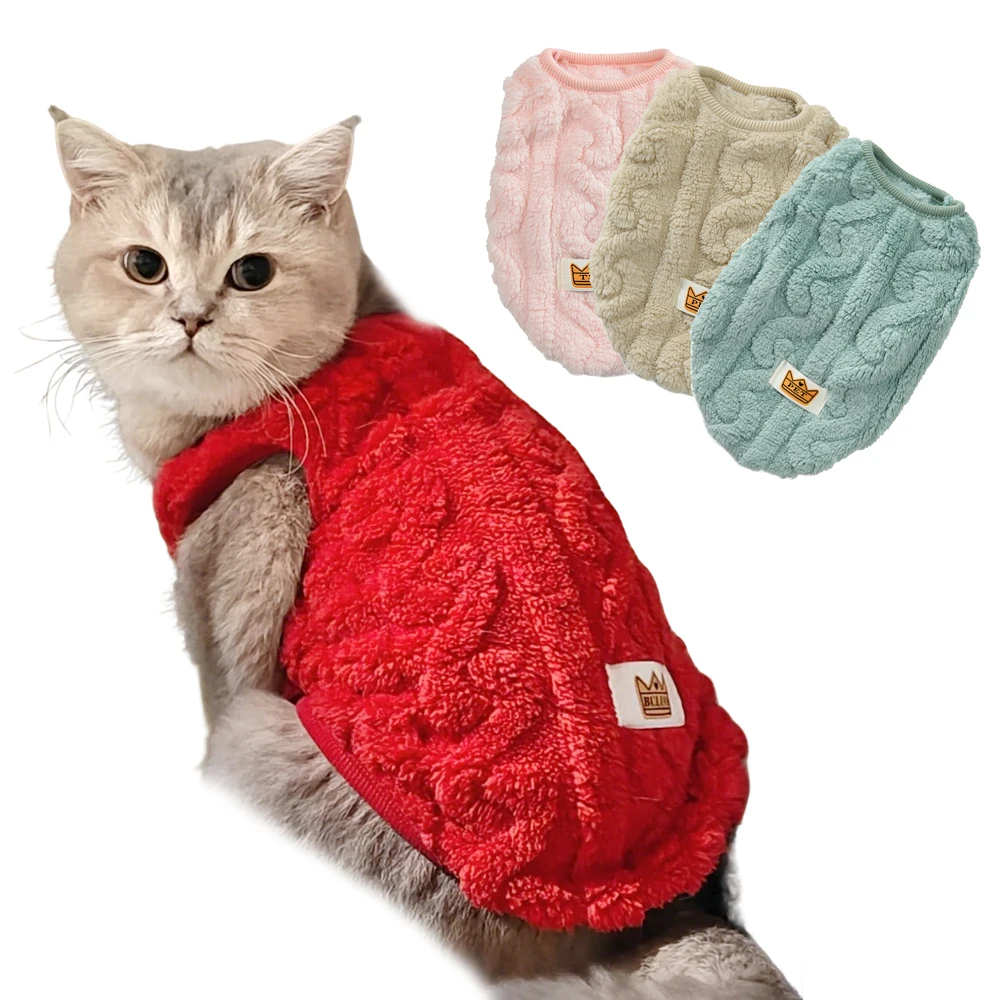Autumn Winter Pet Cat Clothes Soft Fleece Vest Sweater For Small Dogs Cute Puppy Kitten Pullover Jacket Sphynx Cats Costumes Autumn Winter Pet Cat Clothes Soft Fleece Vest Sweater For Small Dogs Cute Puppy Kitten Pullover Jacket Sphynx Cats Costumes