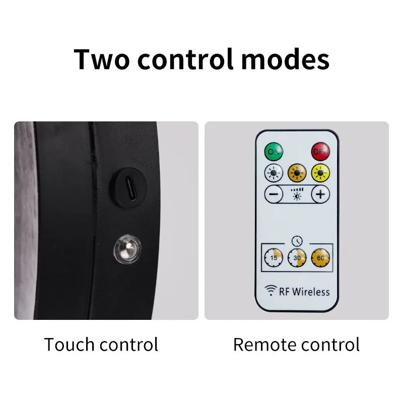 실내용 충전식 무선 달 모양 벽등 리모컨 터치 디밍 5000mAh 무드등 침실 계단 거실 장식 조명