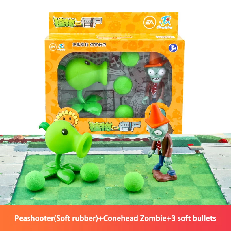 Deluxe Plants vs Zombies Action Figure Toy Set - 12 Unique Soft Silicone Game Characters