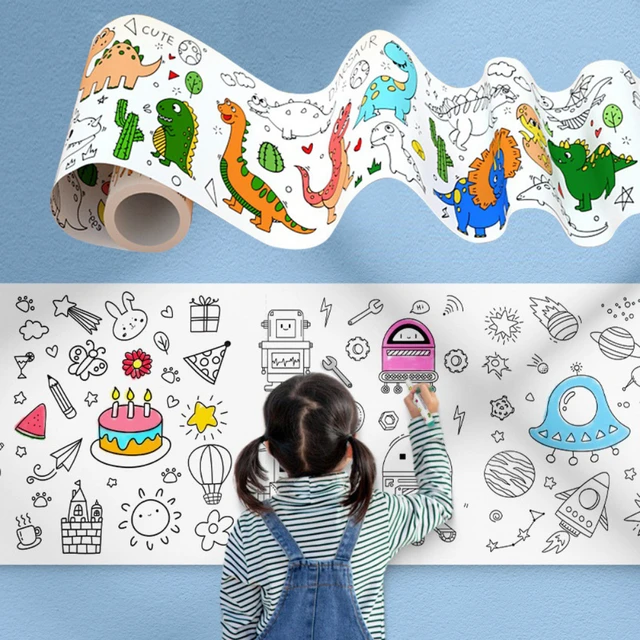 Children's Drawing Paper Roll, Coloring Paper Roll for Kids