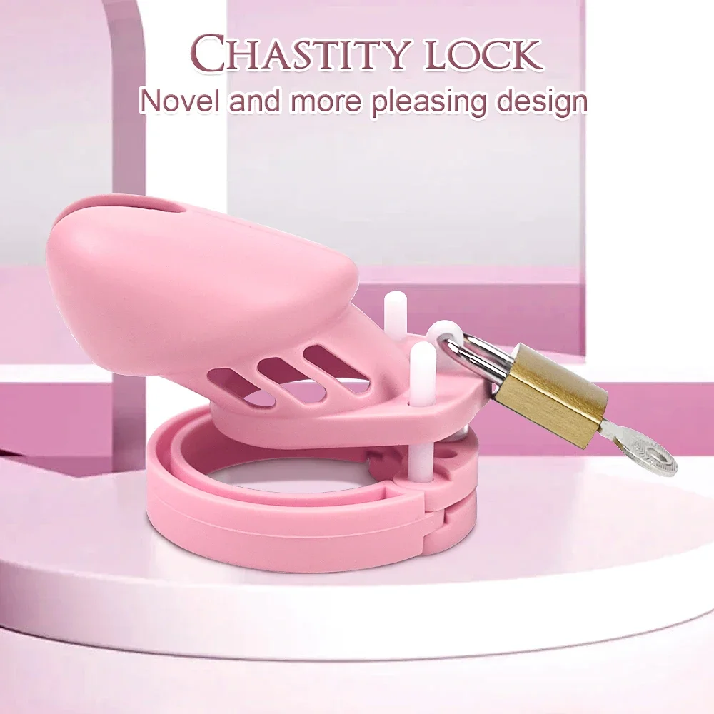 Penis Chastity Cage Chastity Lock Sex Toy Chastity Cage Accessory Penis Cock Ring Male Chastity Cage Penis Lock with Lock Key Virginity for Men Breathable Cock Ring Men's CB Cock Cage SM Urethra Device Toy