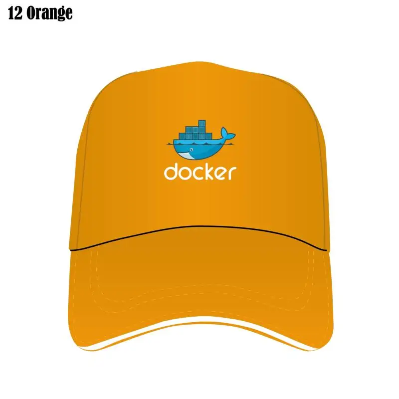 

Мужская хлопковая шапка с коротким рукавом, с логотипом Docker