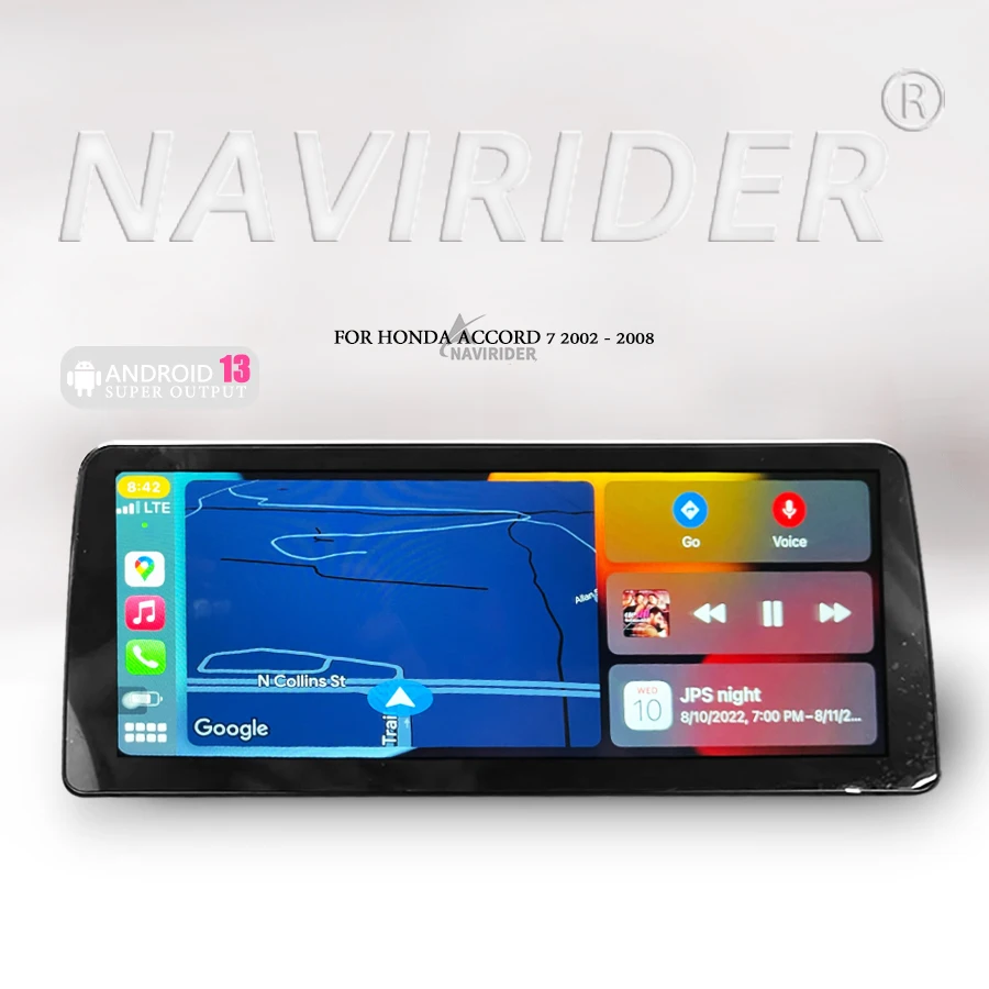 

Автомобильный мультимедийный видеоплеер NaviRider, 12,3 дюйма, Android 13, для Honda Accord 7 2002-2008, GPS-навигация, 256 ГГц