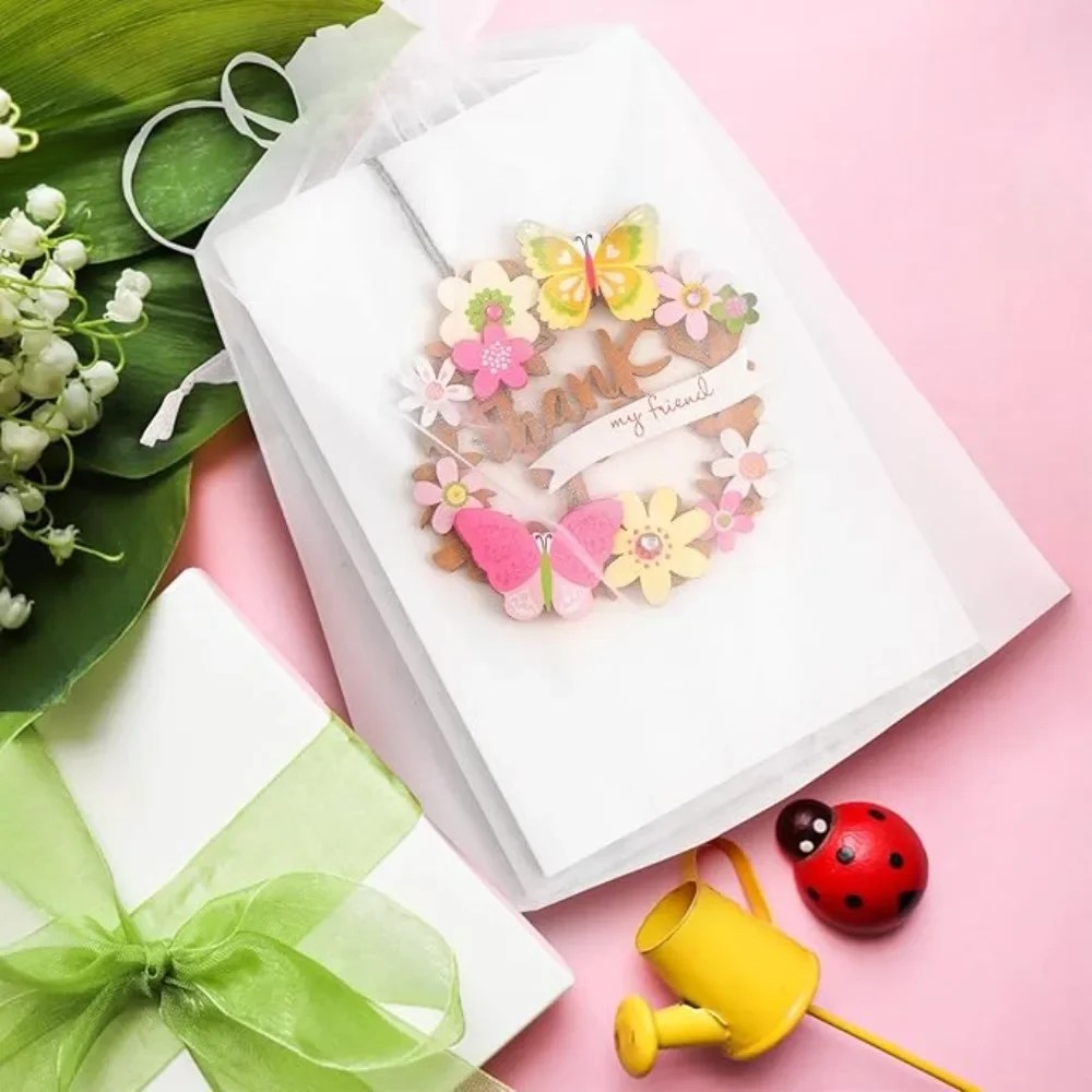 50-300Pcs Organza Gift Bag Sheer Mesh Bags Drawstring Jewelry Bag 7*9 10*15 15*20 20*30cm Christmas Wedding Party Pouches 3