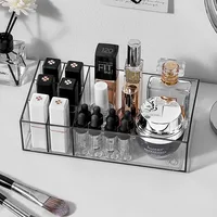 Clear Makeup Organizer, Cosmetic Storage for Dresser Countertop and Bathroom Vanity, Beauty Holder for Lipstick Brush Skincare 2