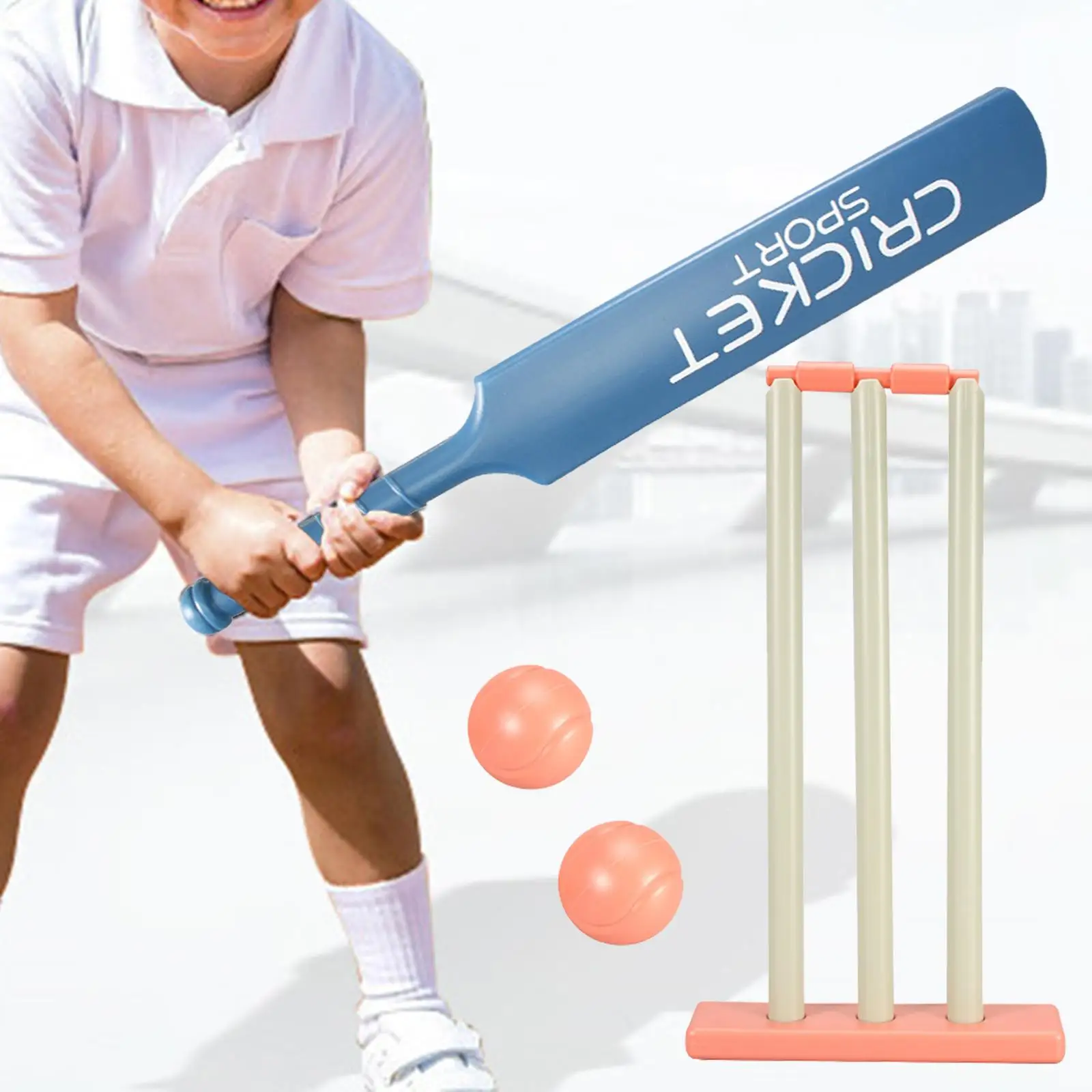 Children Cricket Set Stumps with Stand 2 Balls for Holiday Yard Outdoor Children Cricket Set Stumps with Stand 2 Balls for Holiday Yard Outdoor