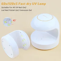 18W Nail Dryer Mini USB UV LED Lamp Nail Art White Egg Shape Design 120S Fast Drying Curing Light for Gel Polish Manicure Tools 2