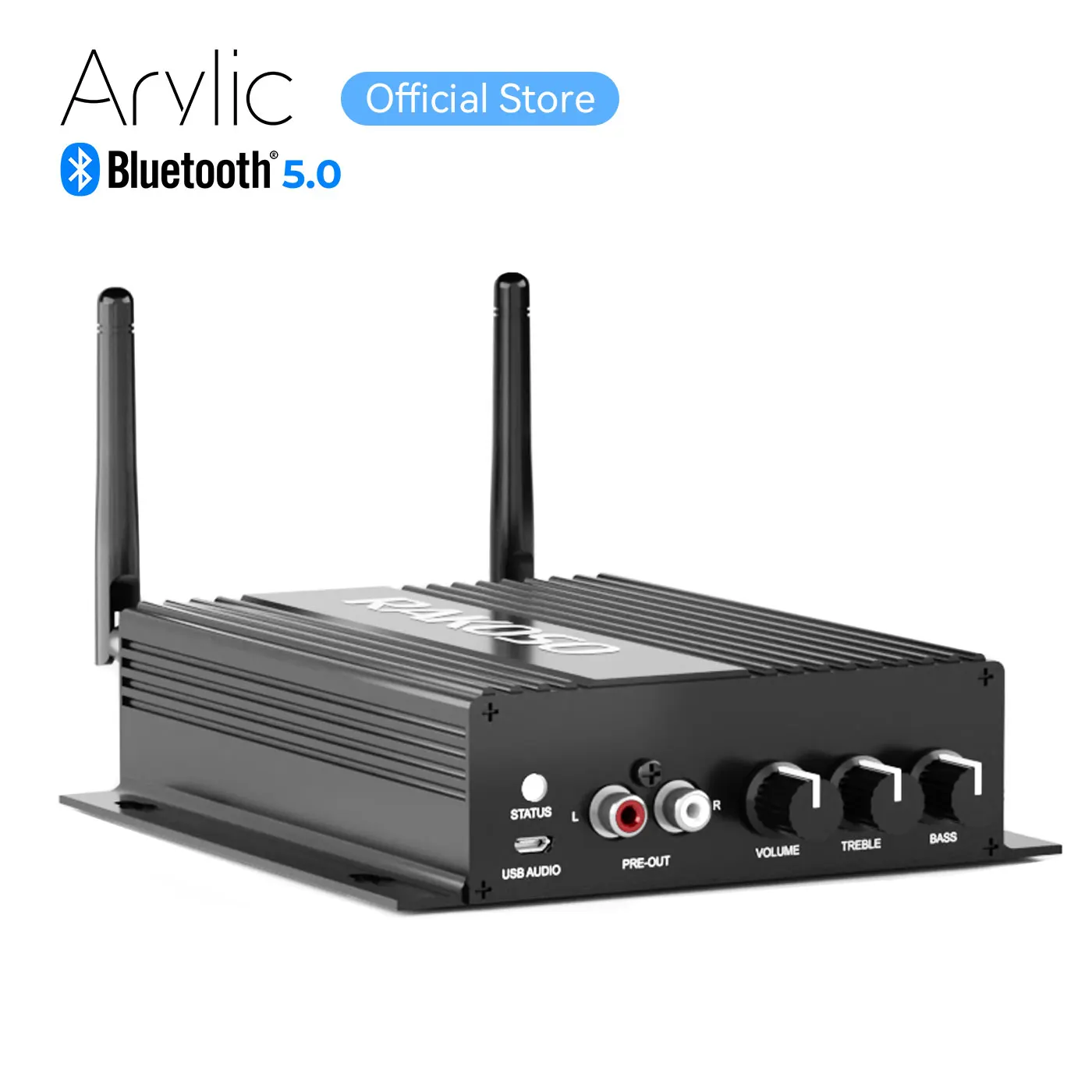 

RAKOSO SA100 Mini Home WiFi and Bluetooth HiFi Multiroom Amplifier with Optical in Subwoofer Spotify Airplay Equalizer Free App