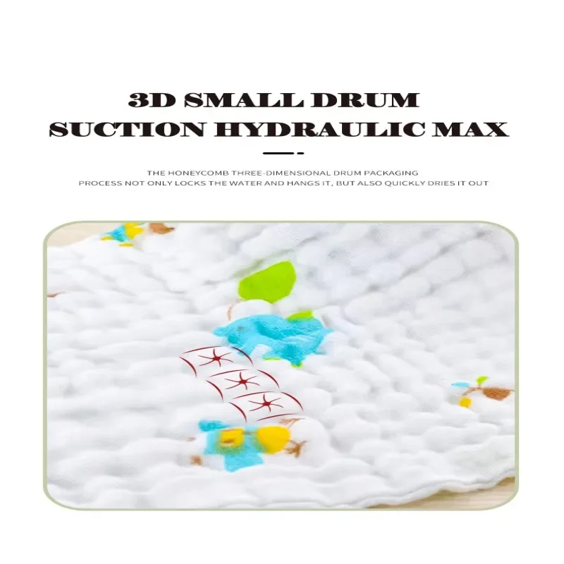 Set 5 Asciugamani Mussola Bambino - Salviette Ipoallergeniche Per Bagno E Pappa - Foto 5