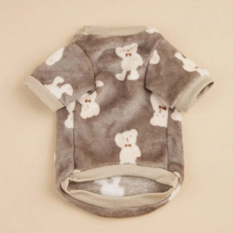 Chaleco de forro polar para perros y gatos estampado de oso_voghion.com