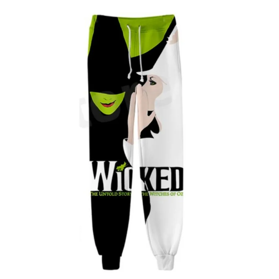 WICKED The Musical Elphaba Sweat Pants 3D Joggers Pants Casual Trousers Men/Women Hip Hop Sweatpants Pantalon Homme Streetwear 3