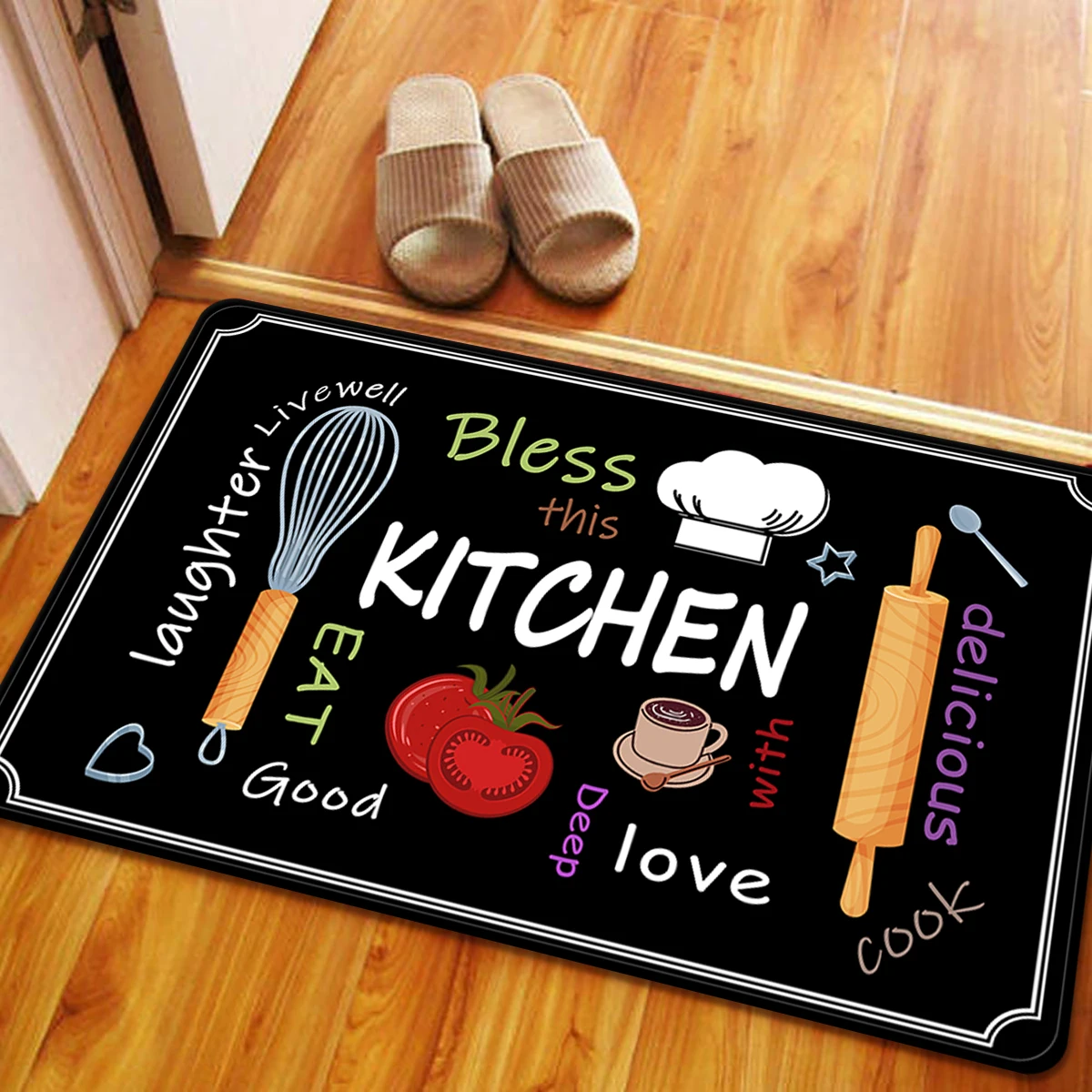 Kitchen Tools Patterned carpet Kitchen Non-Slip Anti Stain Mats Home Use Machine Washable Floor Mats floor mat,kitchen floor mat,kitchen rug