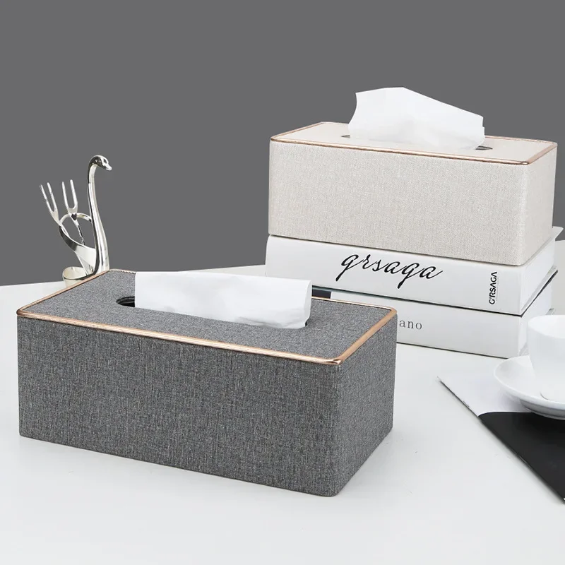 

New Arrival Paper Tissue Box Holder Joint PU Leather Napkin Holder Car Tissue Case for Home Living Room Office Desk Organizer