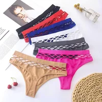 Lot de 3 Culottes Sexy pour Femmes – Strings et Tangas en Coton Évidés – Lingerie Féminine Grande Taille S-XXL 4