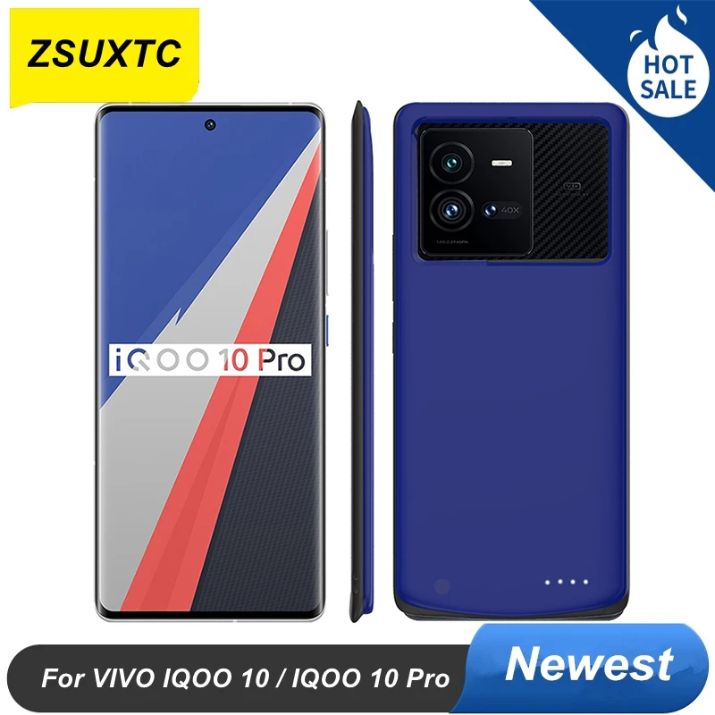 

Чехол с зарядным устройством для аккумулятора 6800 мАч для VIVO IQOO 10, чехол для телефона IQOO 10 Pro, внешний аккумулятор для VIVO IQOO 10, чехол для аккумулятора, чехол s