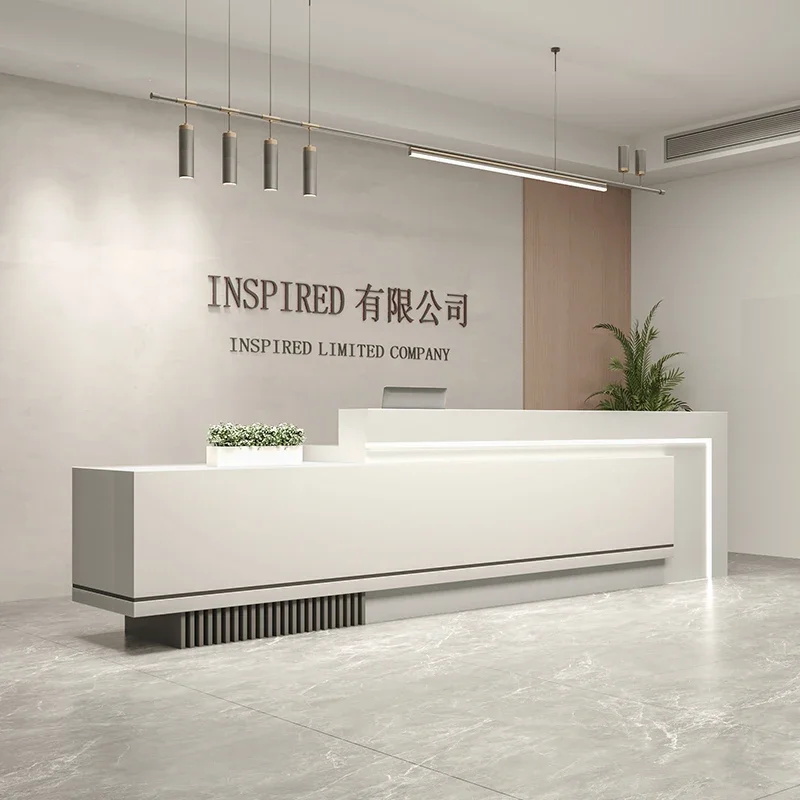 Reception Counter Desk Desk Customer Center Front Beauty Salon Desks Luxury Home Store Checkout Electronic Book Furniture Podium
