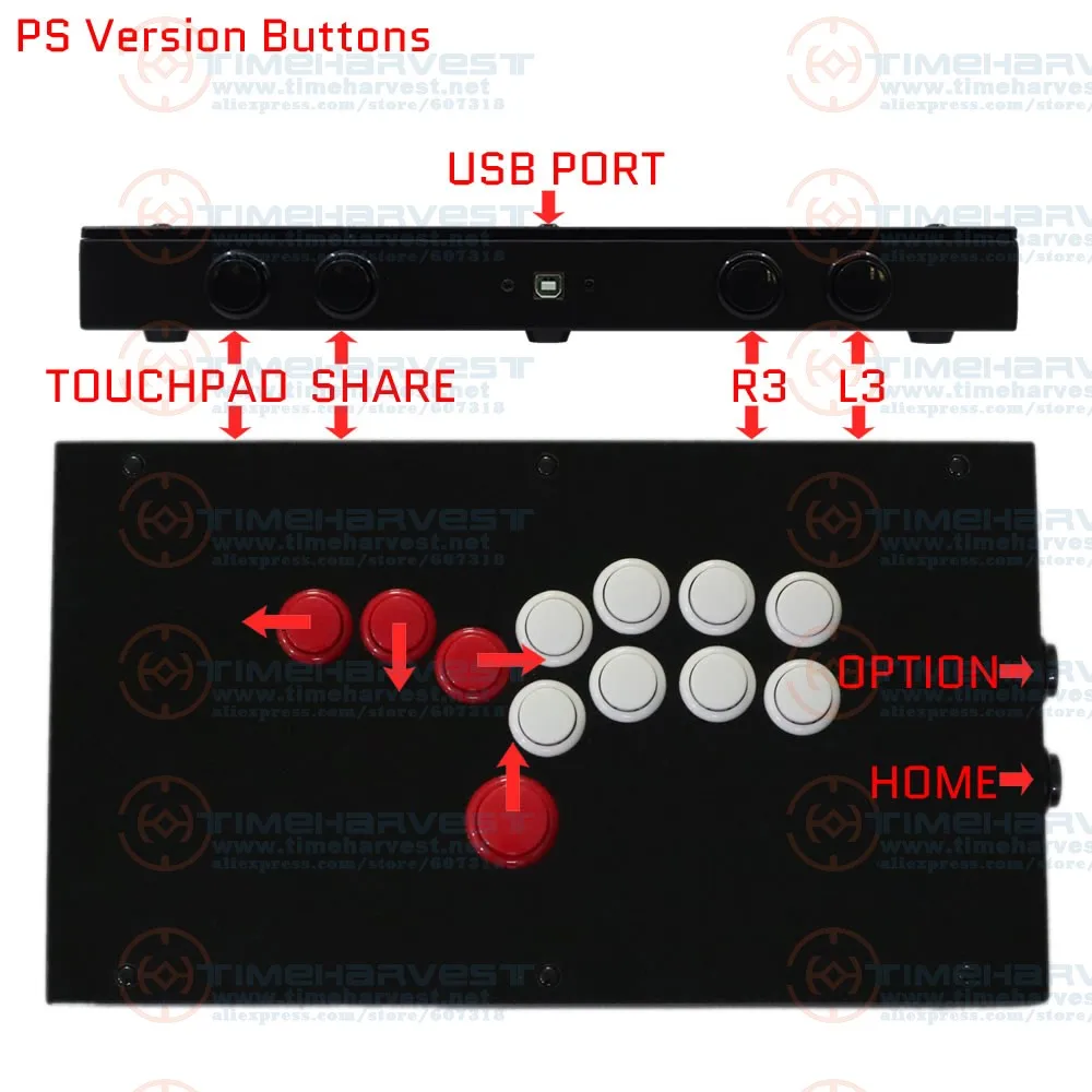 All Buttons Hitbox Style Arcade Game Console Arcade Joystick Games ...