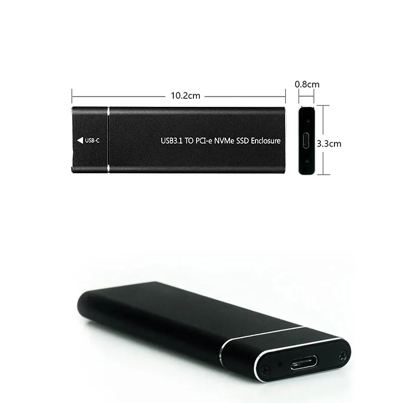 M2 NVME USB3.1 SSD Enclosure Mobile Case Support Protocol To Type-C Solid State Metal External Hard Disk Case Laptop Phone m2 ssd enclosure