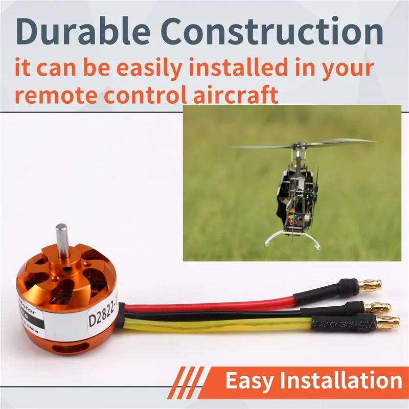 Moteur Brushless D2822 1100KV/2600KV pour Drone RC Avion