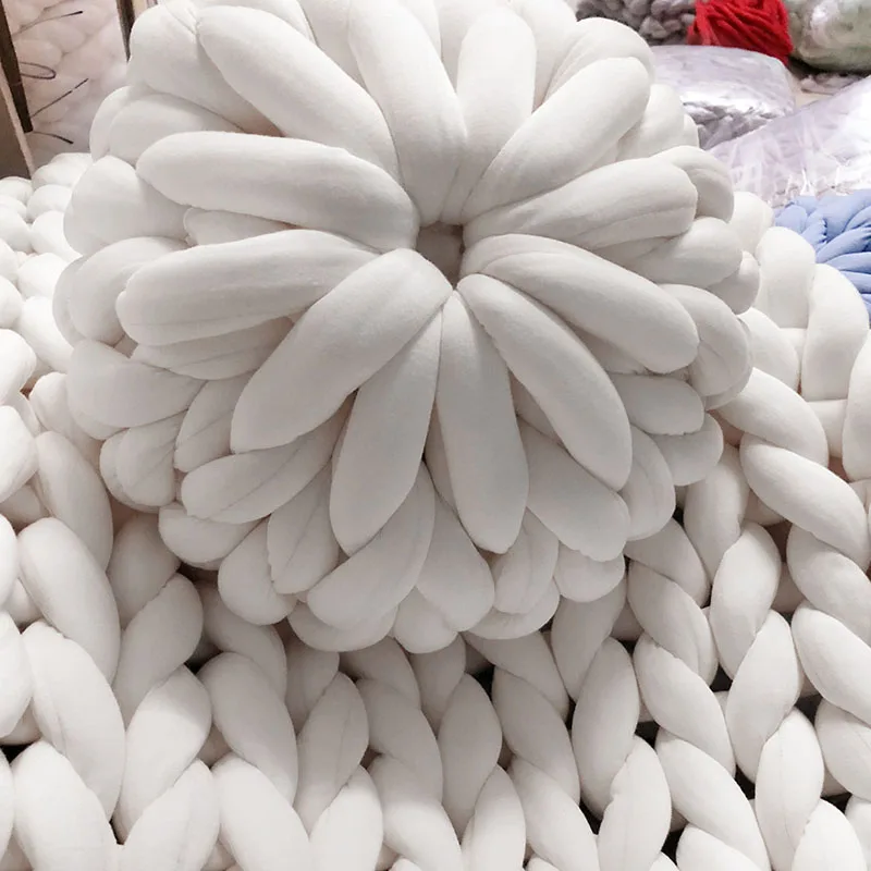 1000g Super Velvet Chunky Yarn Thick Bulky Giant Thread White Bag For Hand Knitting DIY Arm Soft Big Blanket Carpet Pet Bed자이언트얀 2