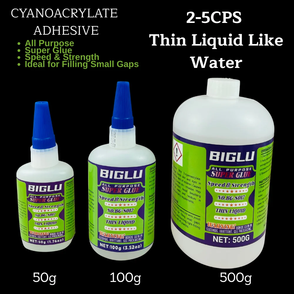 กาวไซยาโนอะคริเลตพรีเมียมชนิดน้ำบางพิเศษ สำหรับงานหิน งานไม้ งานฝีมือ งานโมเดล และงานฝังประดับ 1