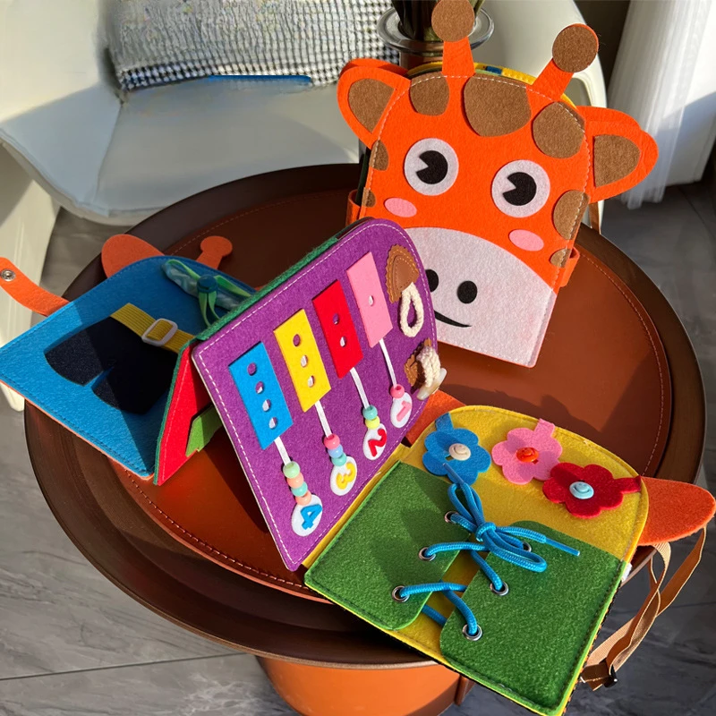 FeltClothBookChildrenUsedEducationalToysActionTrainingDressing