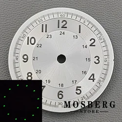 Green Luminous Sunburst Watch Dial, 29mm - Premium Timepiece Accessory (Dial 7)