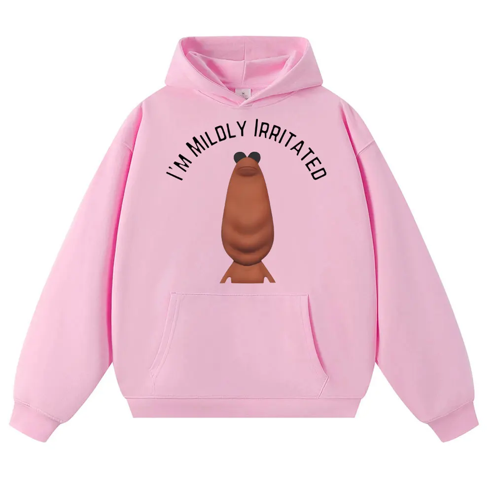 Funny I'm Mildly Irritated Marcus The Worm Meme Hoodie Humor Men Women Hoody Sweatshirt Autumn Winter Oversized Casual Pullover