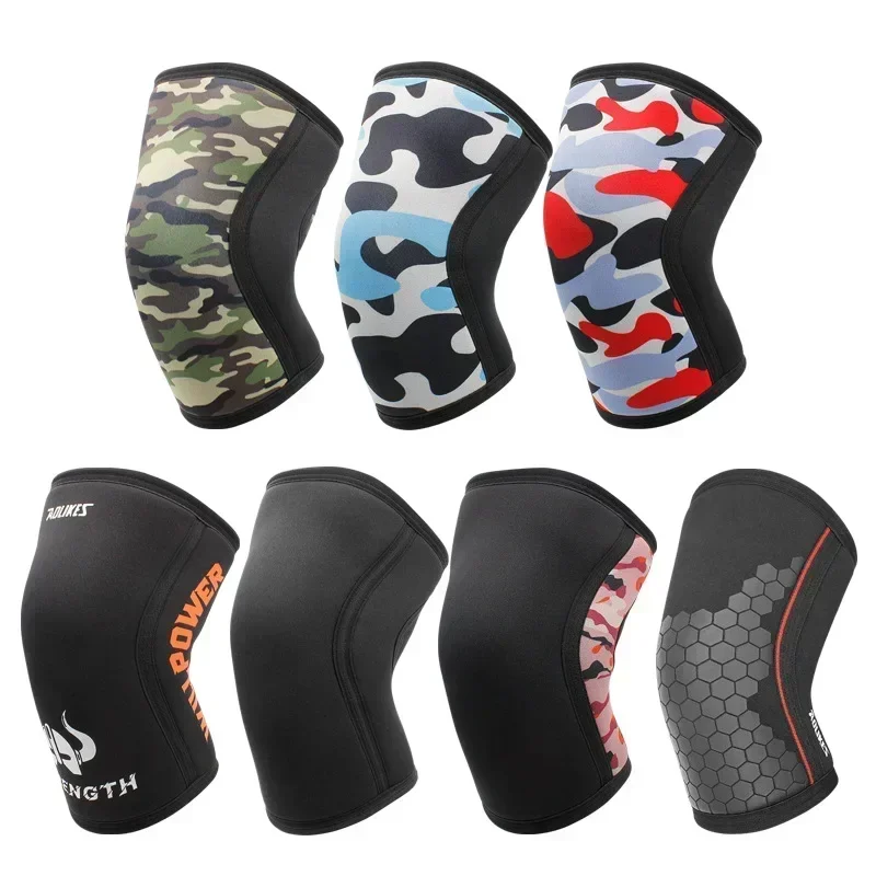 1PCS 7mm Neoprene Knee Support Sleeve for Weightlifting Compression Knee Brace Support For Squats Crossfit Training Workout