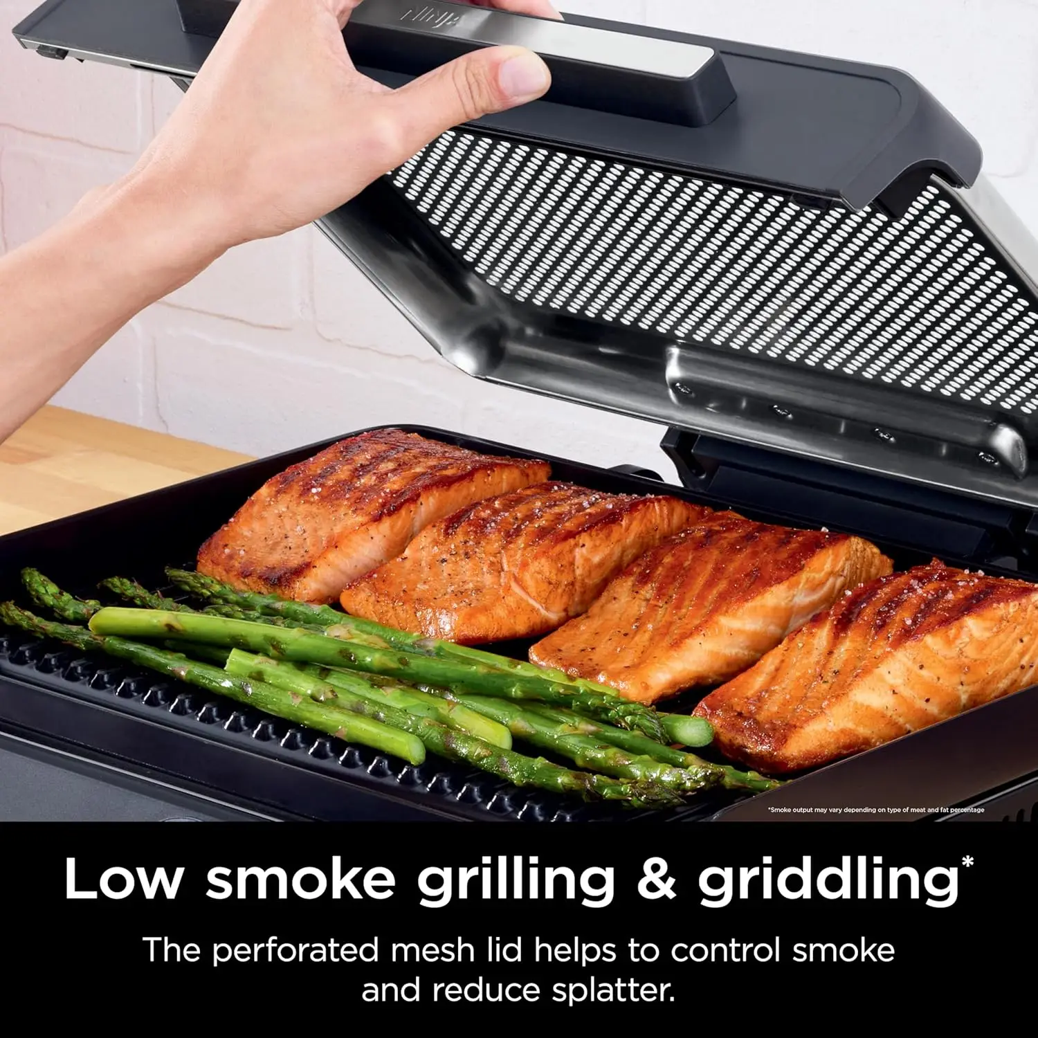 Griddle, 14’’, Electric Grill, For Steak, Burgers,Salmon,Veggies, and More, Nonstick, Dishwasher Safe,500F,Even Cooking, Silver 4