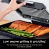 Griddle, 14’’, Electric Grill, For Steak, Burgers,Salmon,Veggies, and More, Nonstick, Dishwasher Safe,500F,Even Cooking, Silver 4