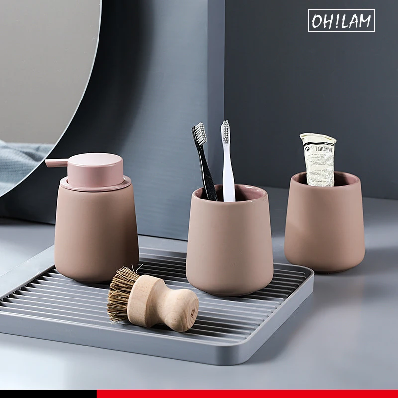 

Hand Soap Dispenser Marble Countertop Hand Lotion Pump Bottles Ceramic Lotion Container Liquid Hand Soap Jar Shower Dispenser