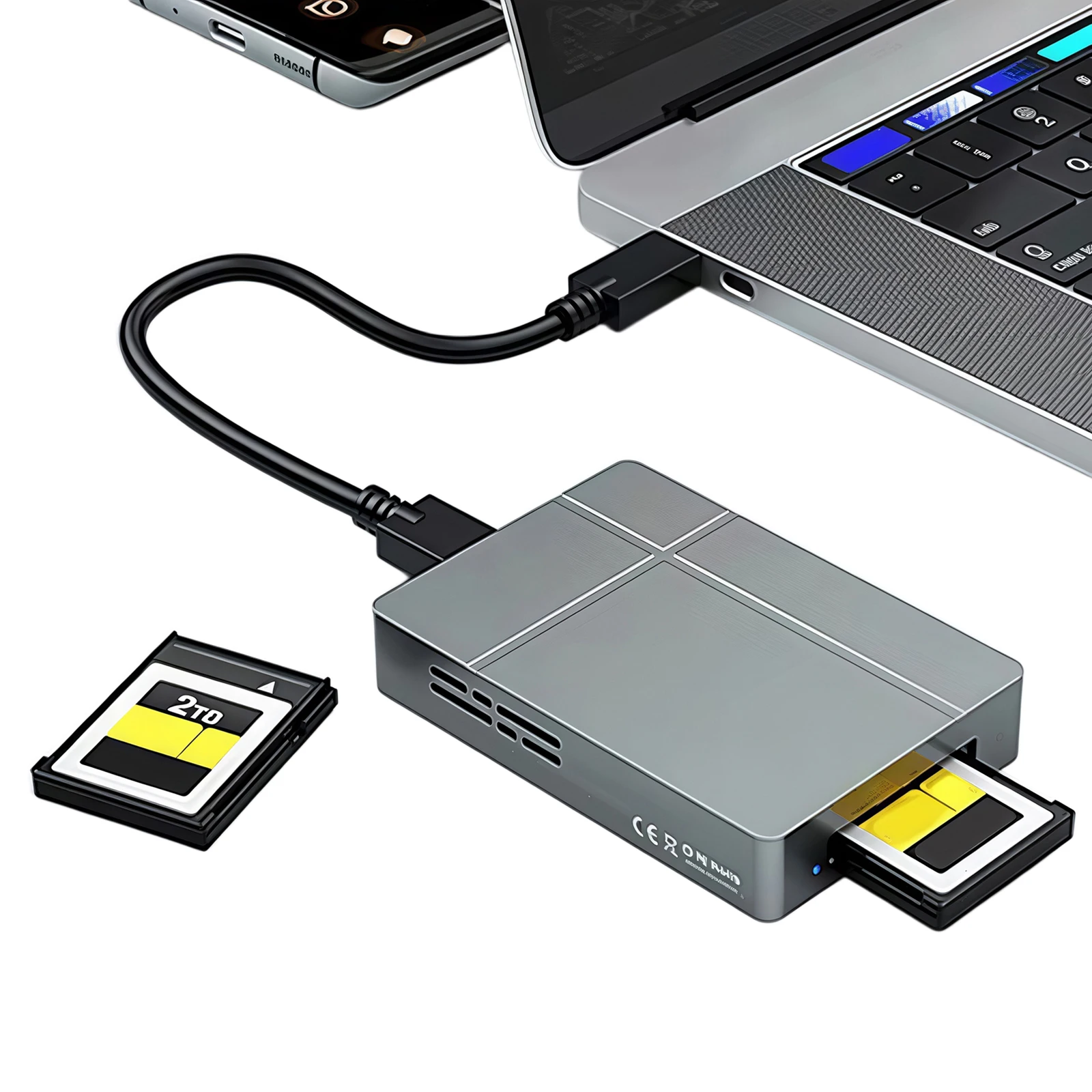40Gbps CFexpress B 카드 리더 USB4.0 USB-C Cfexpress Type B 카드 리더 CFE Type B 리더(안드로이드/MacOS/Windows용)