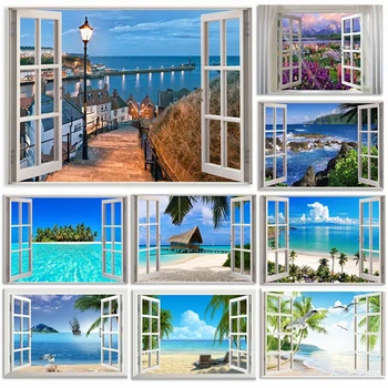 Seascape Window Wall Art 1