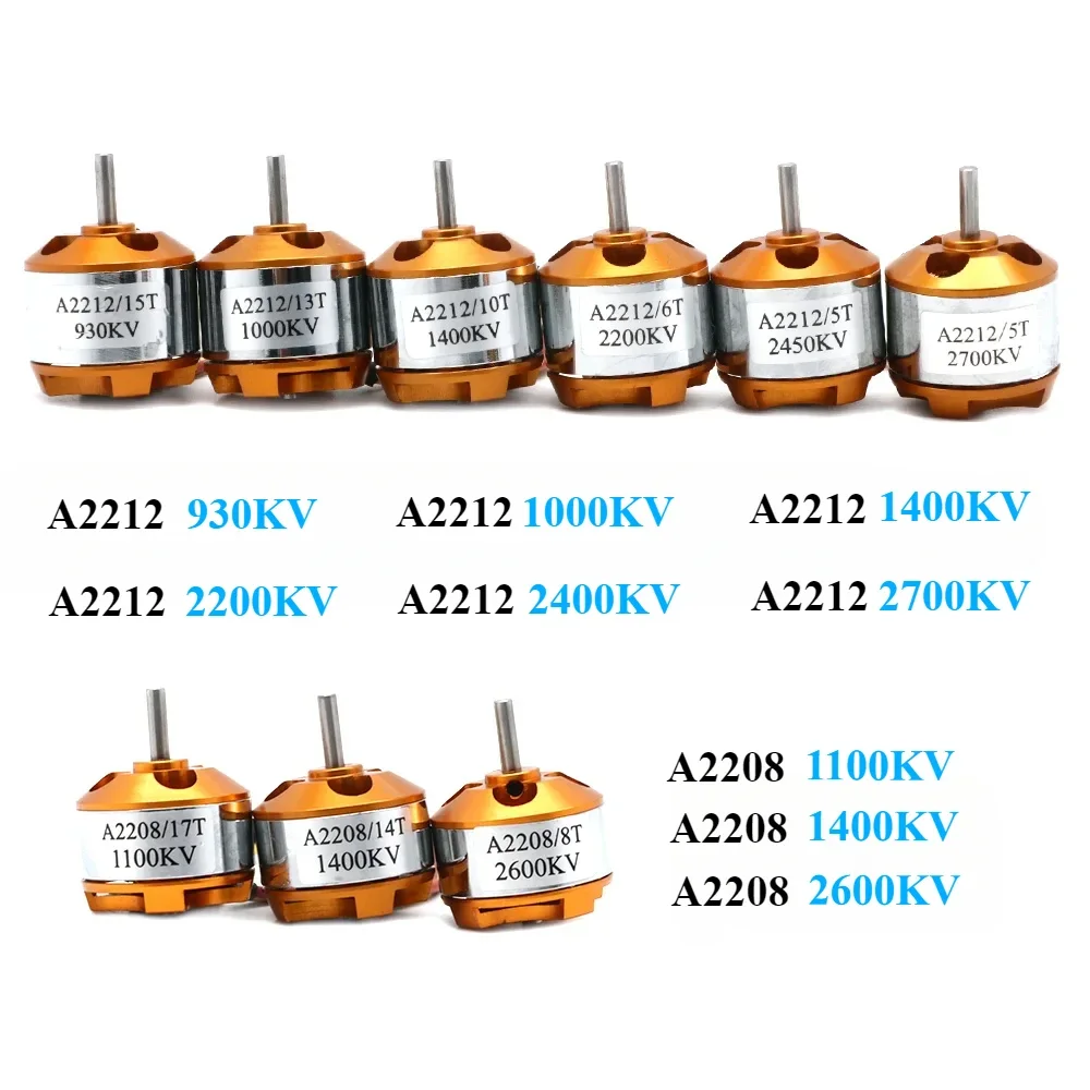 Bezkartáčový motor A2212/A2208 KV930-2700 pro RC drony