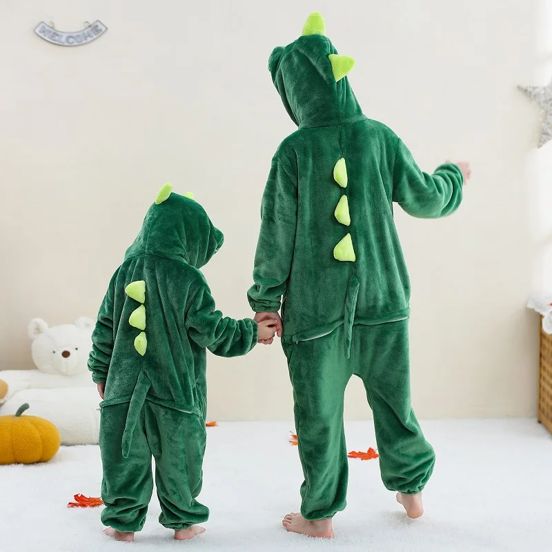 Halloween Flannel Blanket Sleepers Winter Hooded Children Family Costume Jumpsuit Sleepwear Robe For Boys Girl