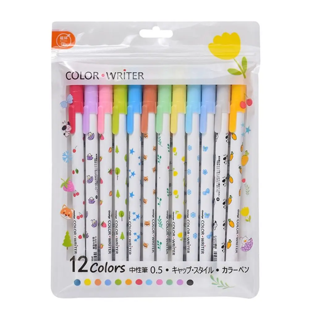 

12 Colors/Set Creative Stationery Jelly Color Students Highlighter Pen Hand Account Marker Pen Color Neutral Pen