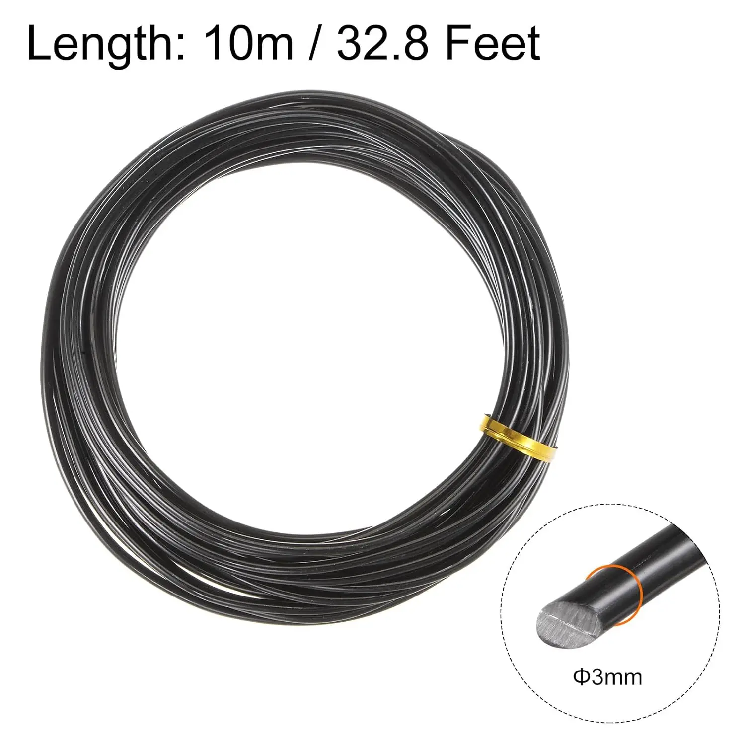 Bonsai Wire 10m Bonsai Wire Plant Support Anodized Aluminum Bonsai Training Wire for Plant Shaping Garden Accessories 1/1.5/2/2.5/3mm