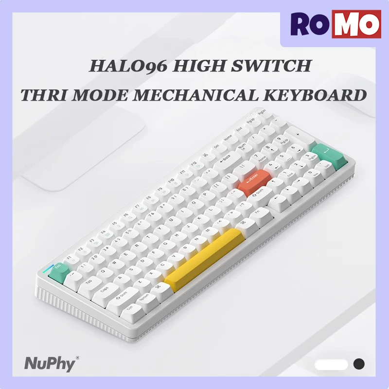 

NuPhy Halo96 Thri Mode Bluetooth Mechanical Keyboard Gasket Structure Hot Swap Gaming Keyboard N-Key Rollover Office Keyboard